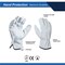 Ge Leather Drivers Gloves, Cow Split Leather, Shirred Elastic Wrist, Keystone Thumb, White, L 1 PR GG308LC - alternate 3